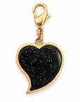 GAS BIJOUX - CHARMS COEUR MIRAGE GM - NOIR ET PAILLETTES OR