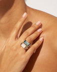 BE MAAD - Bague modèle Berry - Nacre blanche taille 56