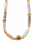 GAS BIJOUX - COLLIER KALI CABOCHONS DORÉS - AMAZONITE