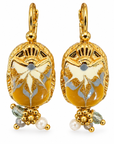GAS BIJOUX - BOUCLES D'OREILLES SCARAMOUCHE BIS - KAKI - MÉTAL DORÉ
