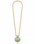 GAS BIJOUX - COLLIER AMARANTE DORÉ - AMAZONITE