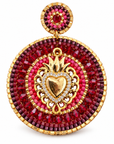 HYPNOCHIC - BOUCLES D'OREILLES COLLECTION MARIE - BORDEAUX ET ROUGE