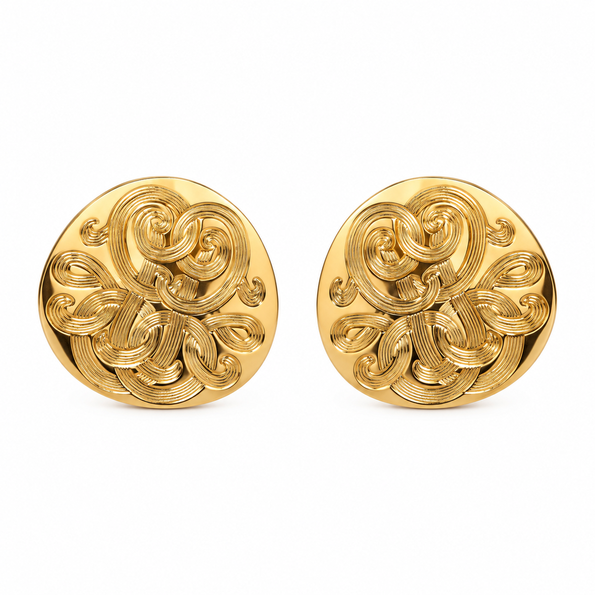 GAS BIJOUX - BOUCLES D'OREILLES PUCES DIVA - PETIT MODÈLE - MÉTAL DORÉ