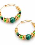 GAS BIJOUX - BOUCLES D'OREILLES CREOLES ALOHA - MÉTAL DORÉ