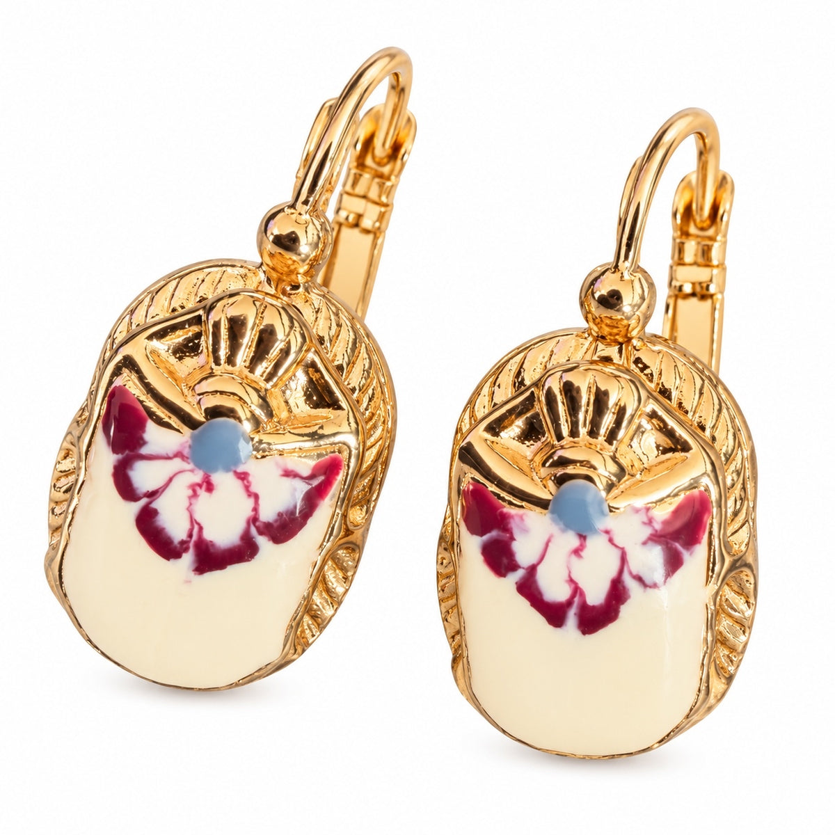 GAS BIJOUX - BOUCLES D'OREILLES SCARAMOUCHE - METAL DORÉ