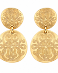 GAS BIJOUX - BOUCLES D'OREILLES DIVA DOUBLE NUAGE PETITE MODELE - CLIPS - MÉTAL DORÉ