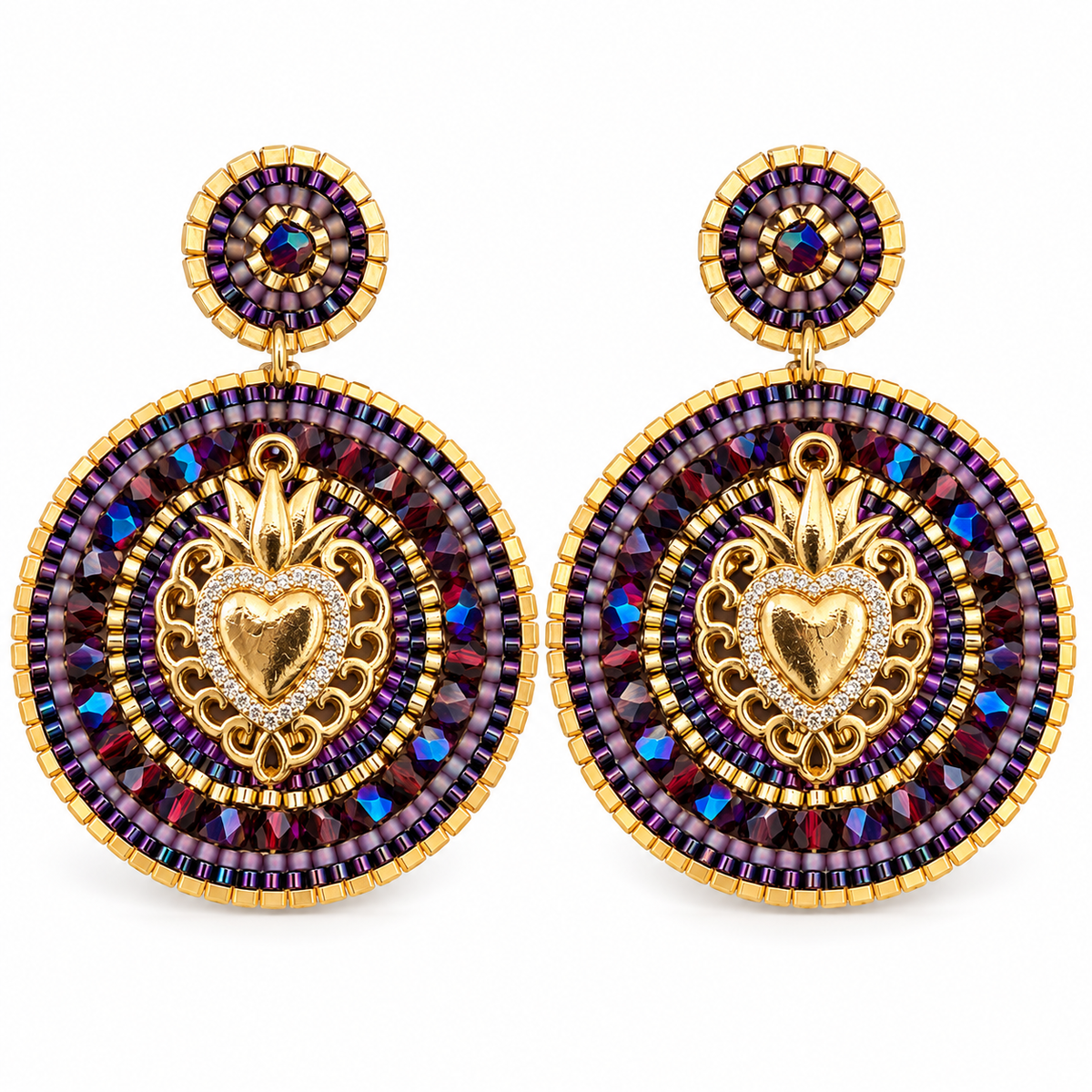 HYPNOCHIC - BOUCLES D'OREILLES COLLECTION MARIE - PURPLE