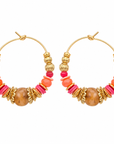 GAS BIJOUX - BOUCLES D'OREILLES CREOLES ALOHA - MÉTAL DORÉ