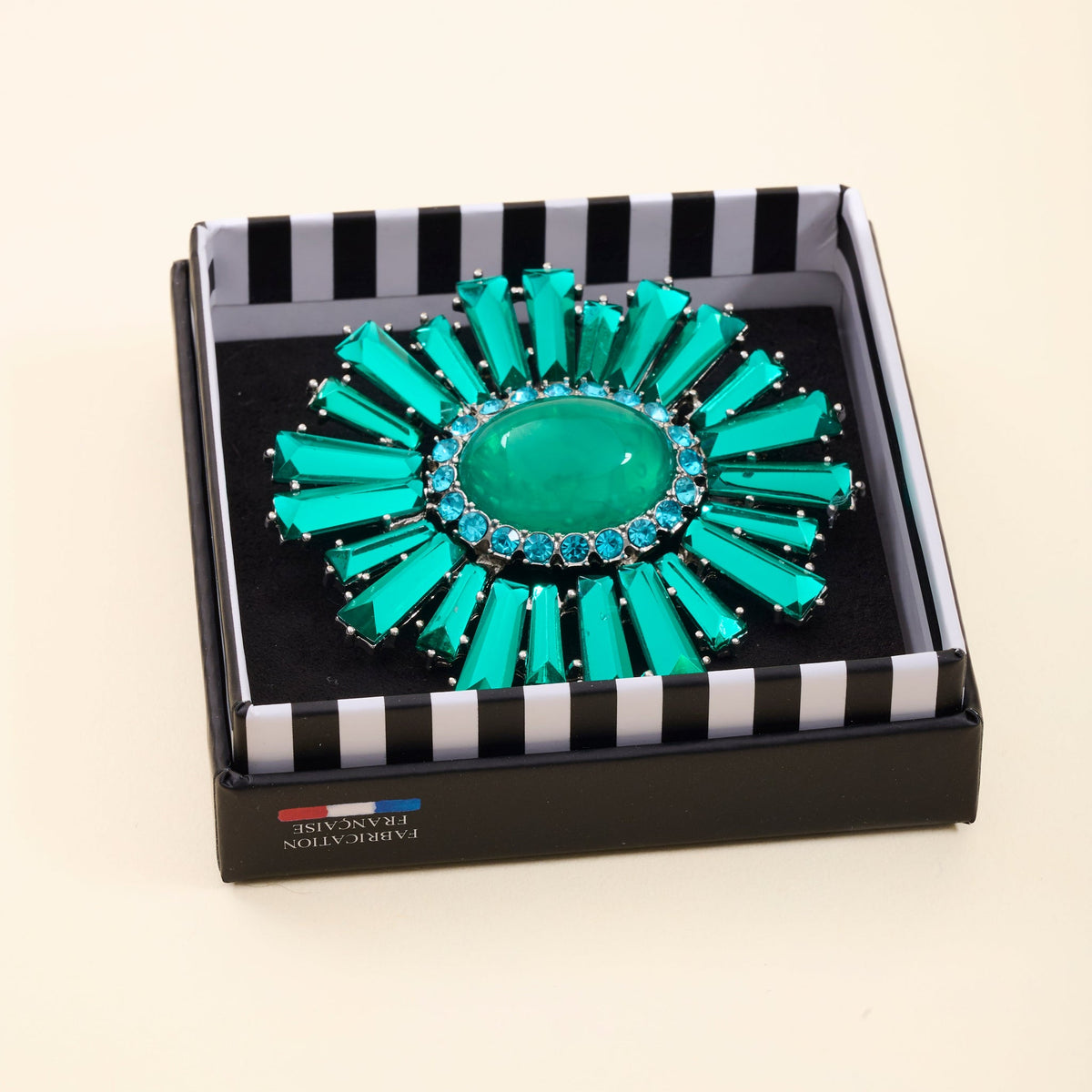 BY GARANCE - BROCHE RANA - CRISTAUX VERTS