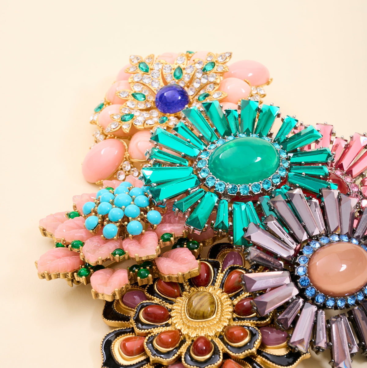 BY GARANCE - BROCHE RANA - CRISTAUX VERTS