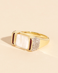 BE MAAD - Bague modèle Berry - Nacre blanche taille 58