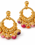 GAS BIJOUX - BOUCLES D'OREILLES LUCCE - PIERRES NATURELLES - MÉTAL DORÉ