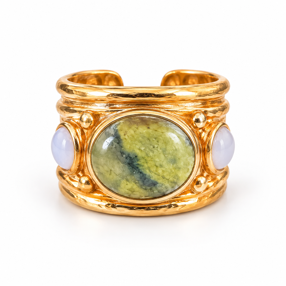 GAS BIJOUX - BAGUE SIMONE - VESSONITE - MÉTAL DORÉ - TAILLE XL