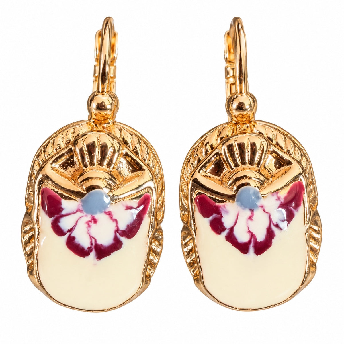 GAS BIJOUX - BOUCLES D'OREILLES SCARAMOUCHE - METAL DORÉ
