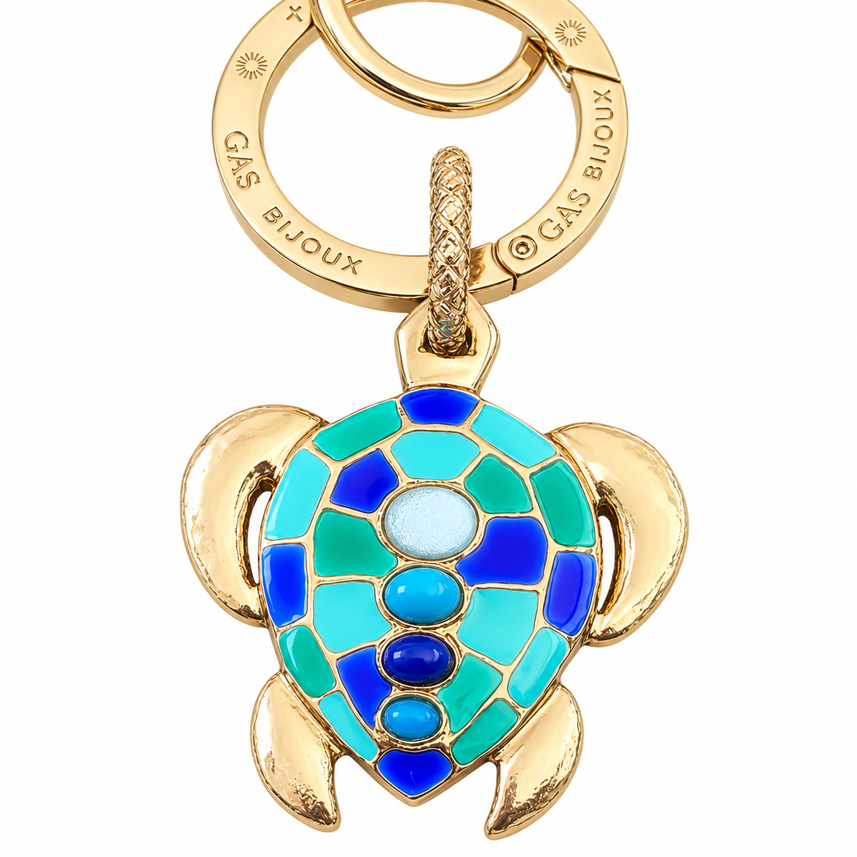 GAS BIJOUX - PORTE CLES TORTUE EMAIL