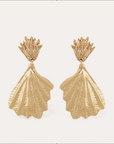 GAS BIJOUX - Boucles d'oreilles SHELLONA grand modèle dorées à l'or fin