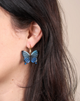 COUCOU SUZETTE - Boucles d'oreilles Papillon bleu