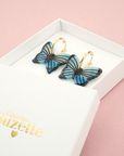 COUCOU SUZETTE - Boucles d'oreilles Papillon bleu