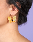 COUCOU SUZETTE - Boucles d'oreilles Papillon jaune