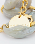 VANESSA BARONI - Collier TURTLE court snow green marble