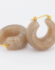 VANESSA BARONI - Boucles d'oreilles CIRCLET BIANCONE MARBLE