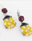 TARATATA - Boucles d'oreilles dormeuses thème COX jaune