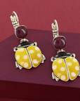 TARATATA - Boucles d'oreilles dormeuses thème COX jaune