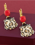 TARATATA - Boucles d'oreilles dormeuses thème COX leopard