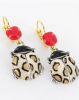 TARATATA - Boucles d'oreilles dormeuses thème COX leopard