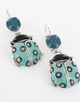 TARATATA - Boucles d'oreilles dormeuses thème COX bleues