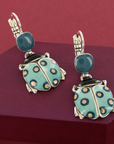 TARATATA - Boucles d'oreilles dormeuses thème COX bleues