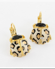 TARATATA - Boucles d'oreilles dormeuses thème COX leopard