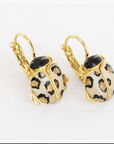 TARATATA - Boucles d'oreilles dormeuses thème COX leopard