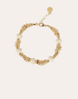 GAS BIJOUX - Bracelet BIBA petit modèle acetate beige et doré à l'or fin