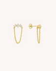 MYA BAY - Boucles d'oreilles TRILOGY CHAIN or