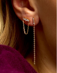 MYA BAY - Boucles d'oreilles TRILOGY CHAIN or