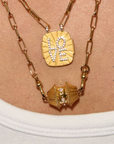 MYA-BAY - Collier GOLD BIG TALISMAN or