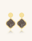 SANTIBE - Boucles d'oreilles DIAMANTE - noisette