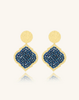 SANTIBE - Boucles d'oreilles DIAMANTE - bleu marine