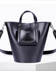 CRAIE STUDIO - Sac seau NOTION en cuir noir