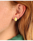 TARATATA - Boucles d'oreilles puces JONQUILLE