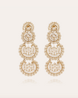 GAS BIJOUX - Boucles d'oreilles YUCA 3 rangs dorées à l'or fin