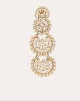 GAS BIJOUX - Boucles d'oreilles YUCA 3 rangs dorées à l'or fin