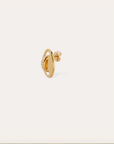 GAS BIJOUX - Boucles d'oreilles puces COPHEA mini dorées - Nacre blanche dorées à l'or fin