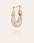 GAS BIJOUX - Boucles d'oreilles ECUME petit modèle argentées bicolore