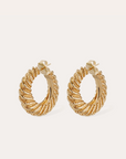 GAS BIJOUX - Boucles d'oreilles créoles Kontiki métal doré à l'or fin