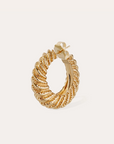 GAS BIJOUX - Boucles d'oreilles créoles Kontiki métal doré à l'or fin