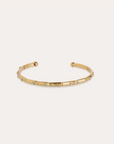 GAS BIJOUX - Bracelet BAMBINI jonc strass doré à l'or fin et cristaux de Swarovski bleu