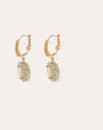 GAS BIJOUX - Boucles d'oreilles TAO SPLASH dorées à l'or fin - Nacre blanche - Best Seller