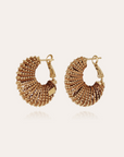 GAS BIJOUX - Boucles d'oreilles IZZIA petit modèle dorées à l'or fin - Osier - Best Seller